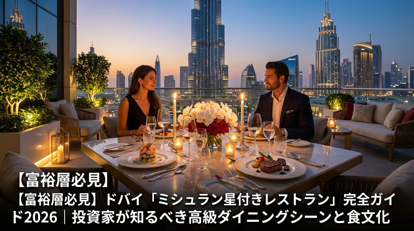 【富裕層必見】ドバイ「ミシュラン星付きレストラン」完全ガイド2026|投資家が知るべき高級ダイニングシーンと食文化