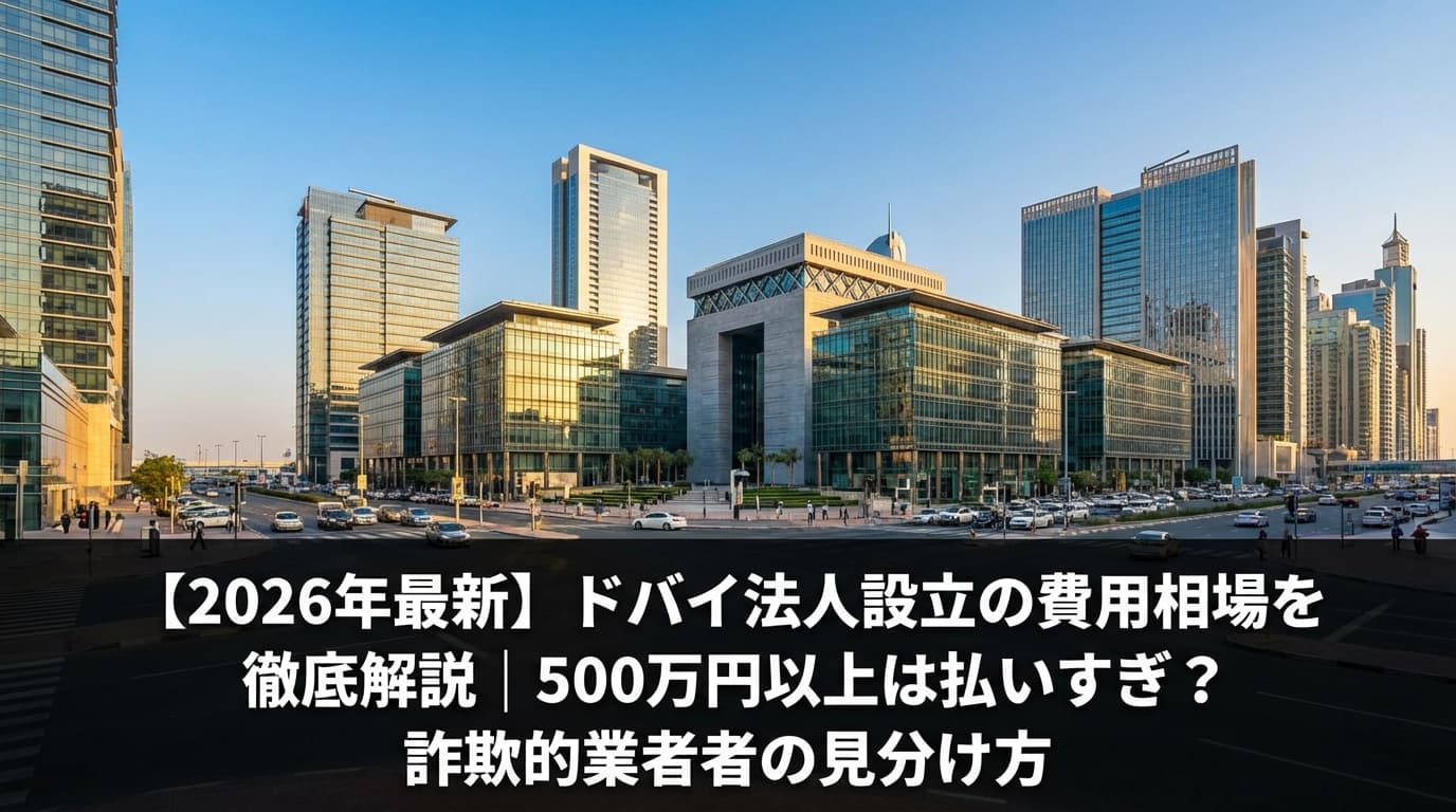 【2026年最新】ドバイ法人設立の費用相場を徹底解説|500万円以上は払いすぎ?詐欺的業者の見分け方