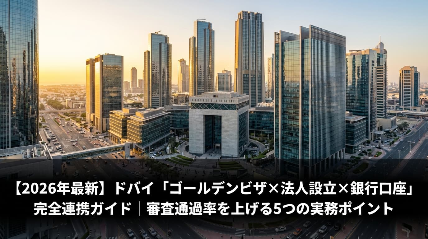 【2026年版】ドバイ「ゴールデンビザ×法人設立×銀行口座」完全連携ガイド|審査通過率を上げる5つの実務ポイント