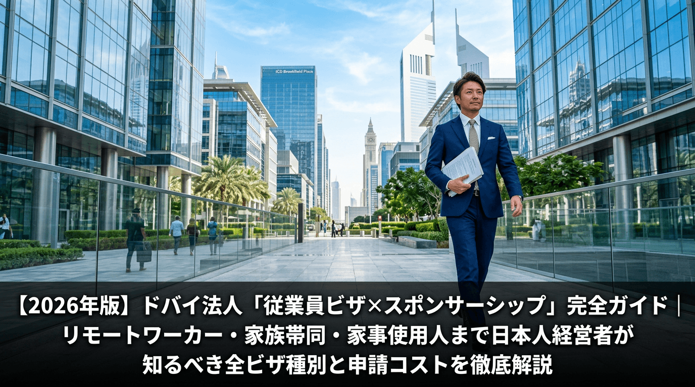 ドバイDIFCのオフィス街を歩くスーツ姿のビジネスマン